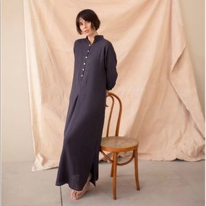 Oddbird Kaftan Lounge Dress Charcoal M